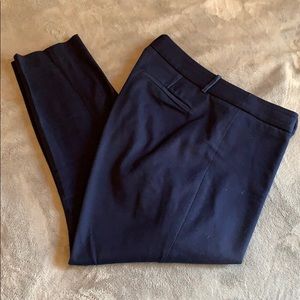 Navy J. Crew Crop Ankle Pant